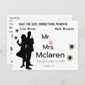 Het Poster Datumfilm opslaan Briefkaart (Voorkant / Achterkant)