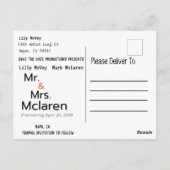 Het Poster Datumfilm opslaan Briefkaart (Achterkant)