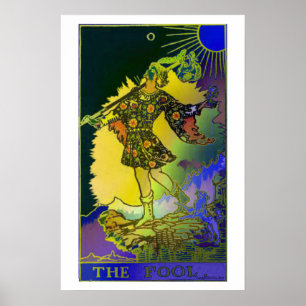 Het Poster Fool Tarot Kaart Psychedelic