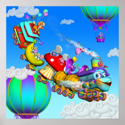 Het Poster GiggleBelly Train 18x18 (Voorkant)