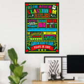 Het Poster Magische Classroom Regels (Thuiskantoor)