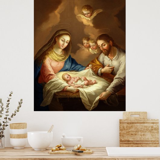 Het Poster Nativiteit Matte Fine Art (Keuken)