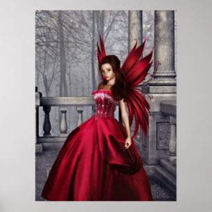 Het Poster Rode Glamour Fairy