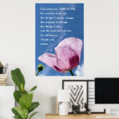 Het Poster Serenity Prayer, Acceptatie Quote Art (Thuiskantoor)