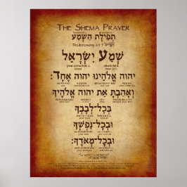 Het Poster Shema Prayer (tot 30 x 40 inch)