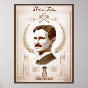 het Poster van 18 x 24 duimTesla
