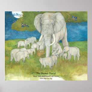 Het Poster van bruin parket