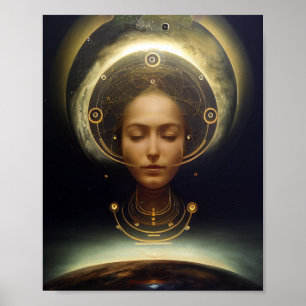 Het Poster van de Astronaut Surreal Science Fictio