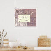 Het  Poster van de Citaat van de verandering (Keuken)