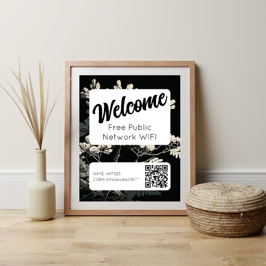 Het Poster van de Code QR van het Wachtwoord QR va