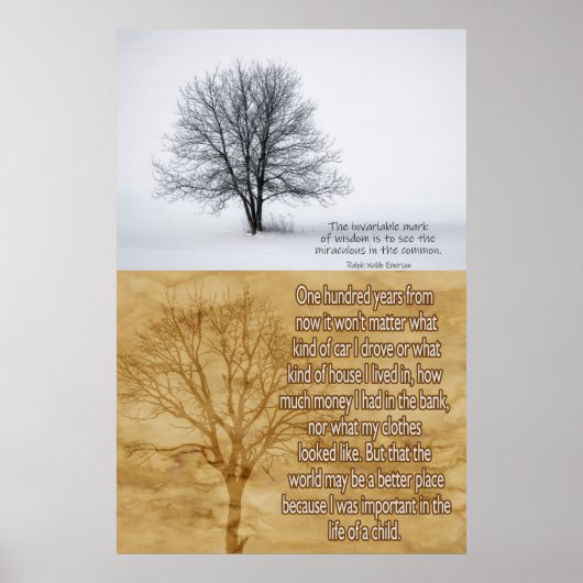 Het Poster van de Dubbele Boom van Dacht (Voorkant)