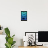 Het Poster van de Gradiënt van de Moon Tarot van d (Thuiskantoor)