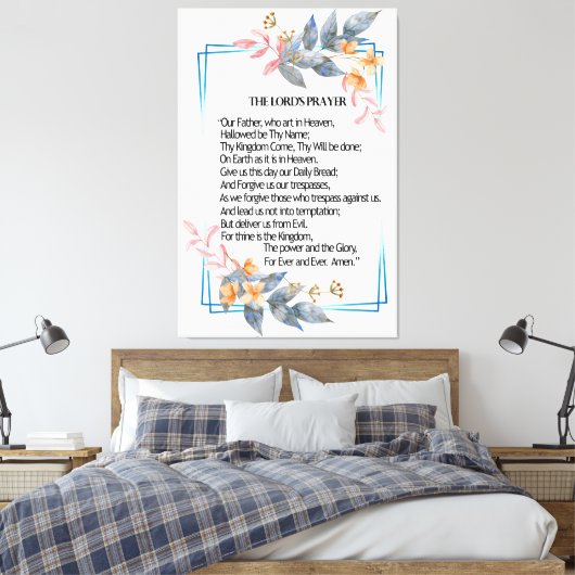 Het Poster van de Heer Canvas Afdruk (Insitu (Slaapkamer))