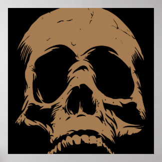 Het Poster van de hergeboorte Skull Head Art Remix