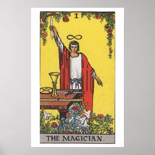 Het Poster van de Kaart van de Magiciër Tarot (Voorkant)