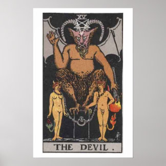 Het Poster van de Kaart van Devil Tarot