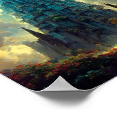 Het Poster van de Kunst van de toren Fantasy SciFi (Hoek)