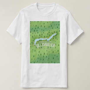 Het poster van de landkaart van het meer van het m t-shirt