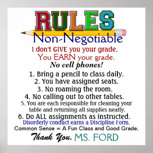 Het Poster van de Leraar van de school - SRF