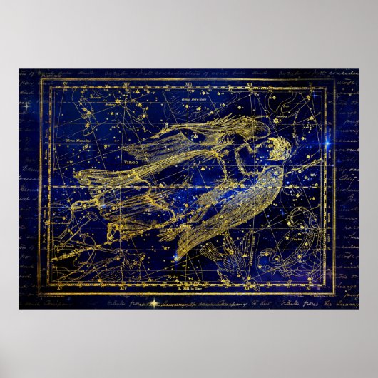 het poster van de maagdelijke constellatie (Voorkant)