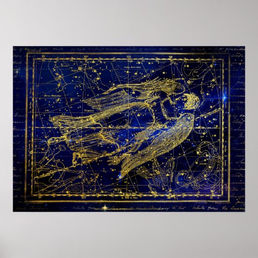 het poster van de maagdelijke constellatie (Voorkant)