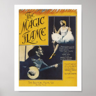 Het Poster van de Muziekkunst van de Magic Flame