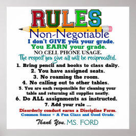 Het Poster van de nieuwe Versie School voor lerare