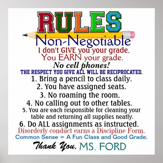 Het Poster van de nieuwe Versie School voor lerare (Voorkant)