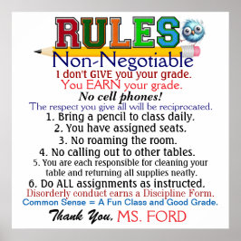 Het Poster van de nieuwe Versie School voor lerare