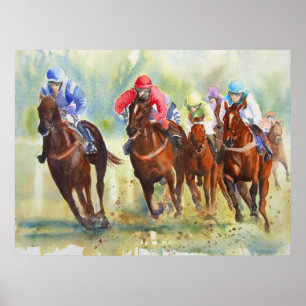 Het poster van de paardenraces van de Chase