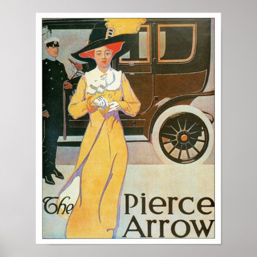 Het Poster van de Pijl van Pierce Automobile en  K (Voorkant)