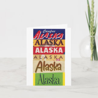 Het Poster van de Reis van Alaska dankt u kaardt Bedankkaart