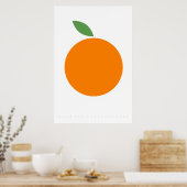 Het Poster van de Retro van het Sinaasappel 60 cit (Keuken)