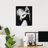 Het Poster van de Sphynx Cat Feline Originele Kuns (Thuiskantoor)