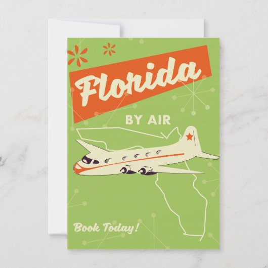 Het poster van de staat Florida. Kaart (Achterkant)