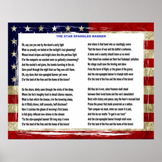 Het poster van de ster spangled banner (Voorkant)