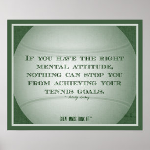 Het Poster van de tennis met Citaat 003