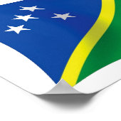 Het Poster van de vlag van de Salomonseilanden (Hoek)