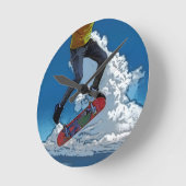 Het Poster van de Wind - Skateboarder Ronde Klok (Hoek)