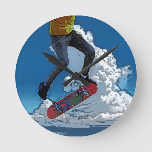 Het Poster van de Wind - Skateboarder Ronde Klok (Voorkant)