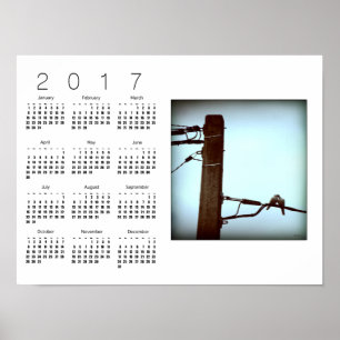 HET Poster van de witte kalender van KISS 2017