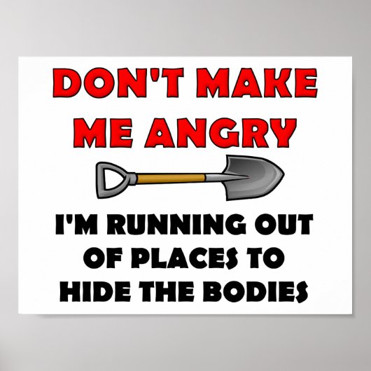 Het Poster van Funny van de Bodies verbergen (Voorkant)