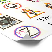 Het Poster van het Abcedrische Systeem Alphabet (Hoek)