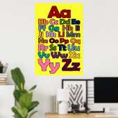 Het Poster van het alfabet, verander de Achtergron (Thuiskantoor)