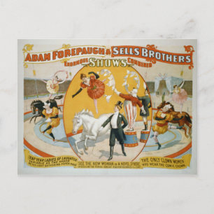 Het Poster van het Circus van de Dames van het Briefkaart