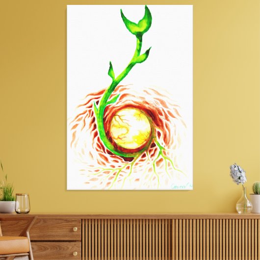 Het poster van het levenszaad canvas afdruk (Insitu (Woonkamer))
