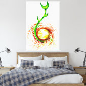 Het poster van het levenszaad canvas afdruk (Insitu (Slaapkamer))