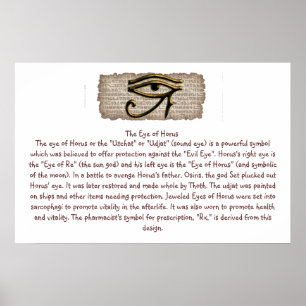 Het Poster van het Oogbeeld van Horus Info