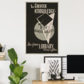 Het Poster van WPA van de Bibliotheek van de Grote (Thuiskantoor)