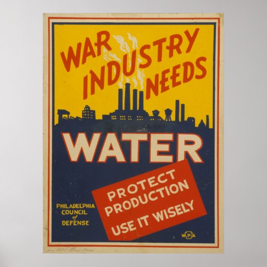 Het Poster van WPA van de Industrie van de oorlog  (Voorkant)
